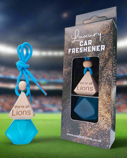 Get your personalized car air freshener England FA football gifts | Castle of Scents