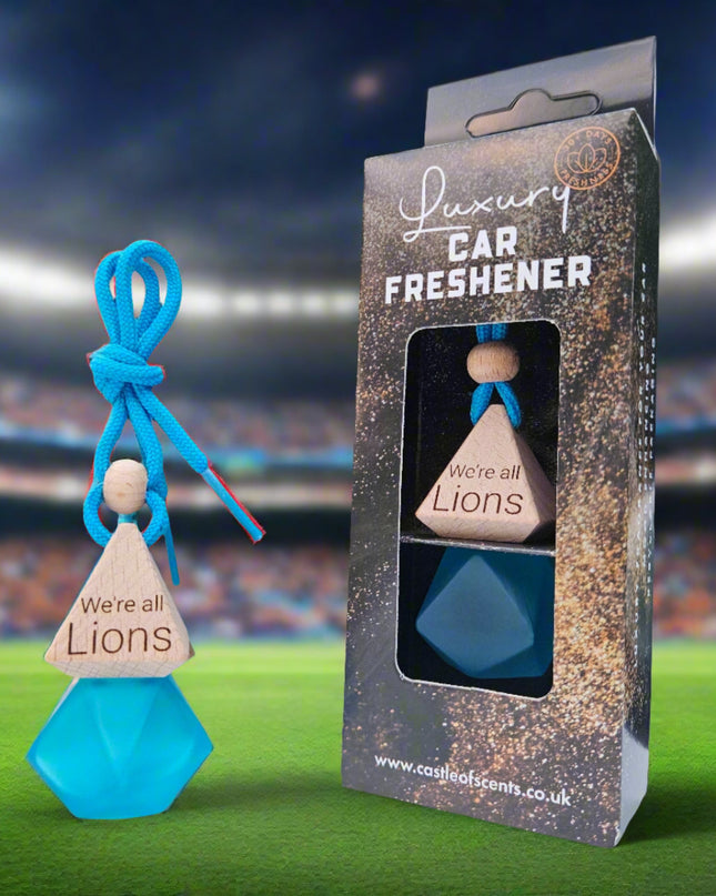 Get your personalized car air freshener England FA football gifts | Castle of Scents