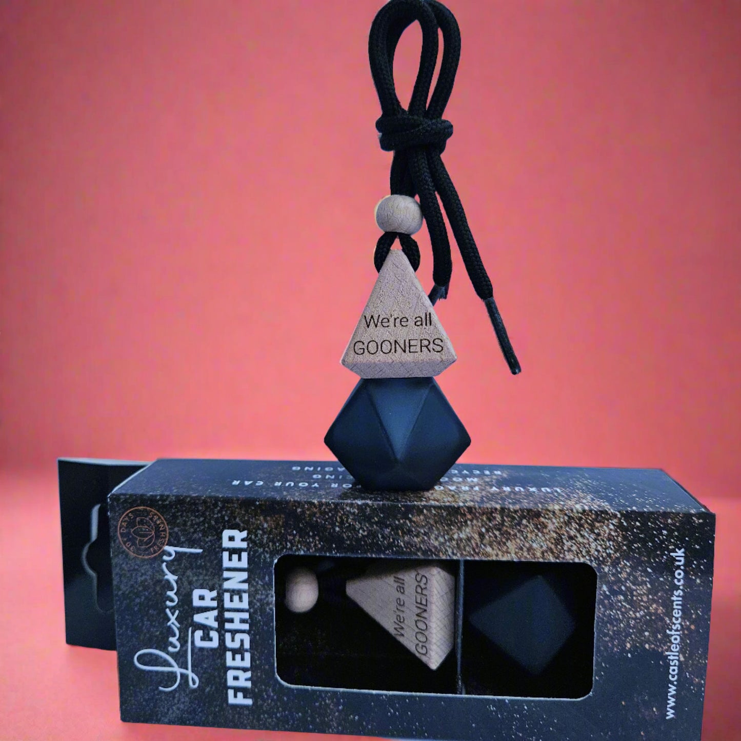 Arsenal FC Car Air Freshener | Personalised for fans "We're all Gooners"