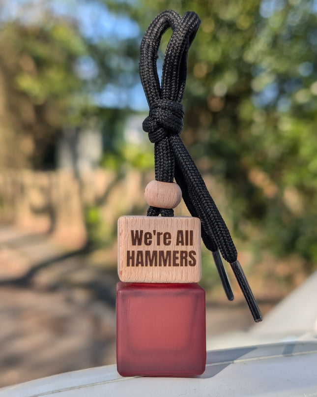 Westham FC car air freshener gift set | New car smell | Burgundy | 8ml glass bottle | Long lasting | Castle of Scents