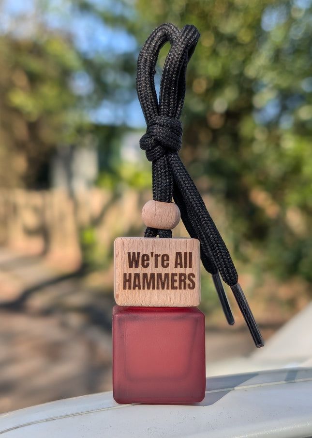 Westham FC car air freshener gift set | New car smell | Burgundy | 8ml glass bottle | Long lasting | Castle of Scents