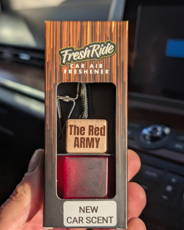 Man UTD inspired car air freshener | The Red Army fan gift | New car smell by FreshRide