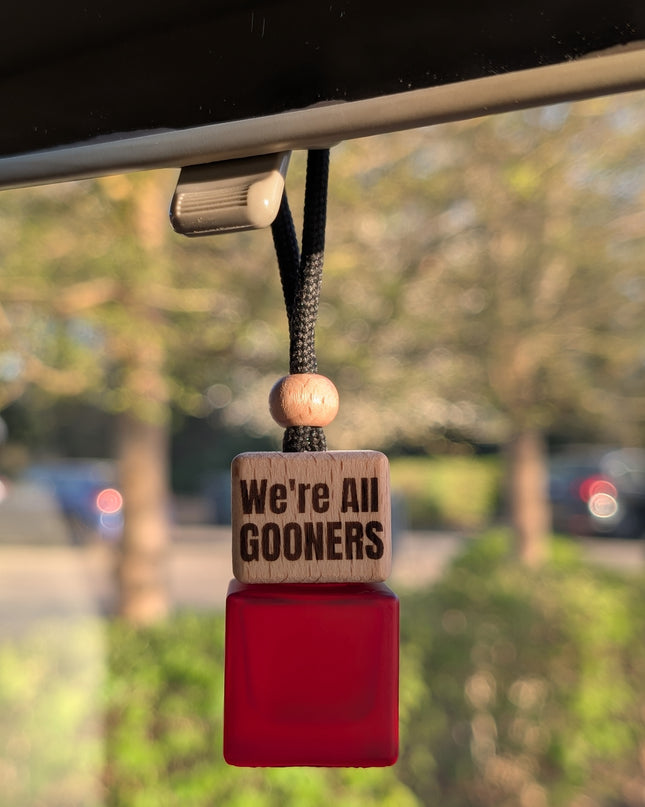 Castle of Scents "We're All Gooners" Personalised Car car air freshener | Arsenal Fan Gift | New Car Scent - image 3 | Castle of Scents