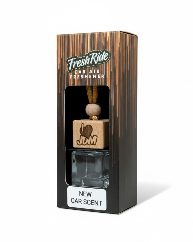 JDM car air freshener | I love JDM engraved liquid car diffuser in New Car Scent - image 2 | Castle of Scents