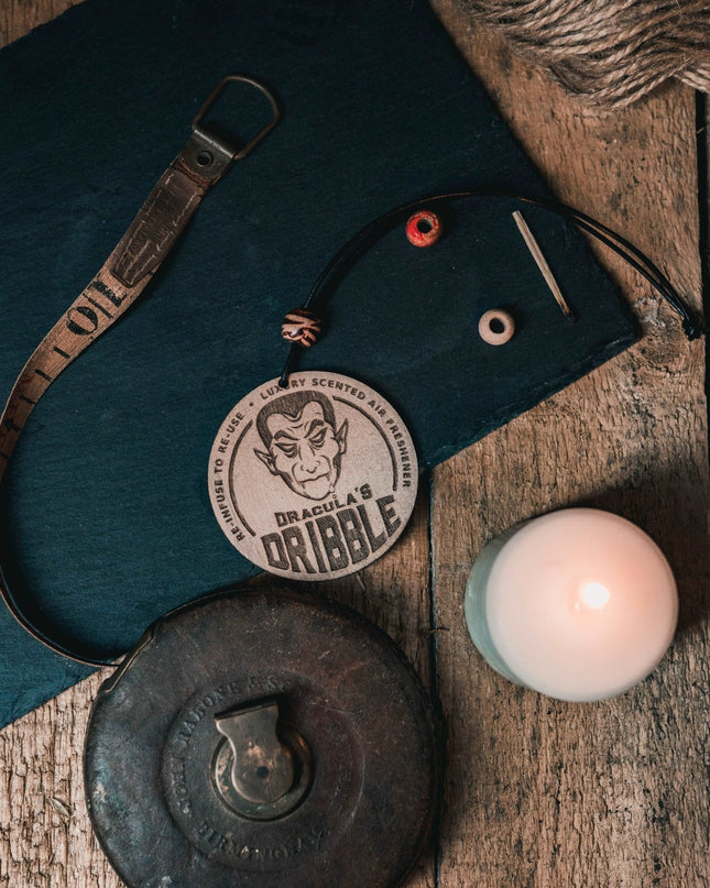 Reusable Car Air Freshener Disc - 'Dracula's Dribble' Design - Reusable Air Fresheners for Cars