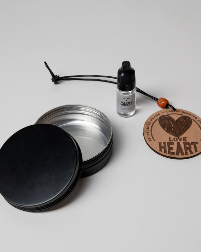 Reusable Car Air Freshener Disc - 'Love Heart' Design - Castle of Scent Car Air Freshener, Reusable Air Fresheners for Cars