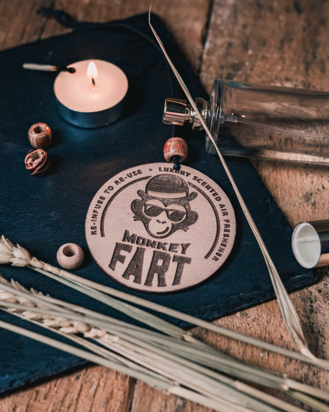 Reusable Car Air Freshener - 'Monkey Fart' Design - Castle of Scent Car Air Freshener, Reusable Air Fresheners for Cars