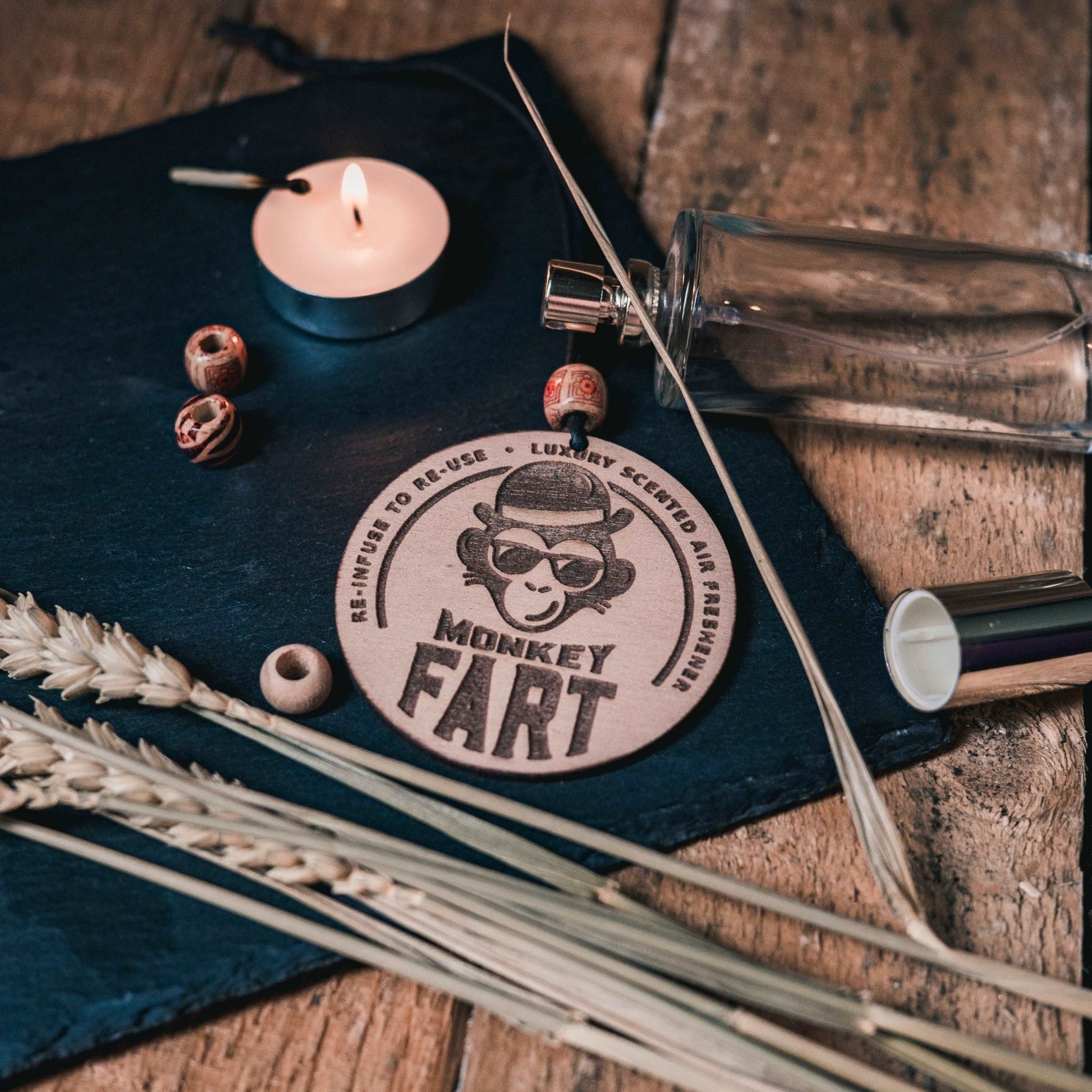 Reusable Car Air Freshener - 'Monkey Fart' Design - Castle of Scent Car Air Freshener, Reusable Air Fresheners for Cars