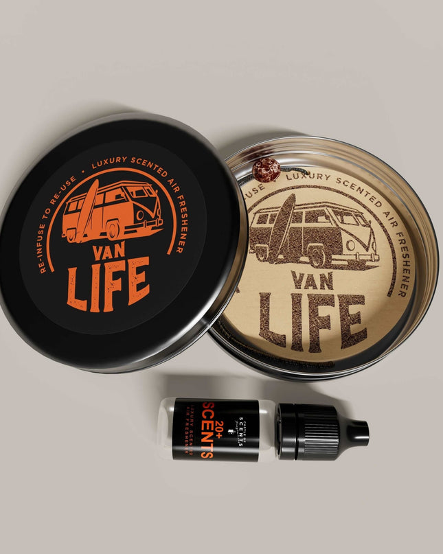 Reusable Car Air Freshener - 'Van Life' Design - Castle of Scent Car Air Freshener, Reusable Air Fresheners for Cars