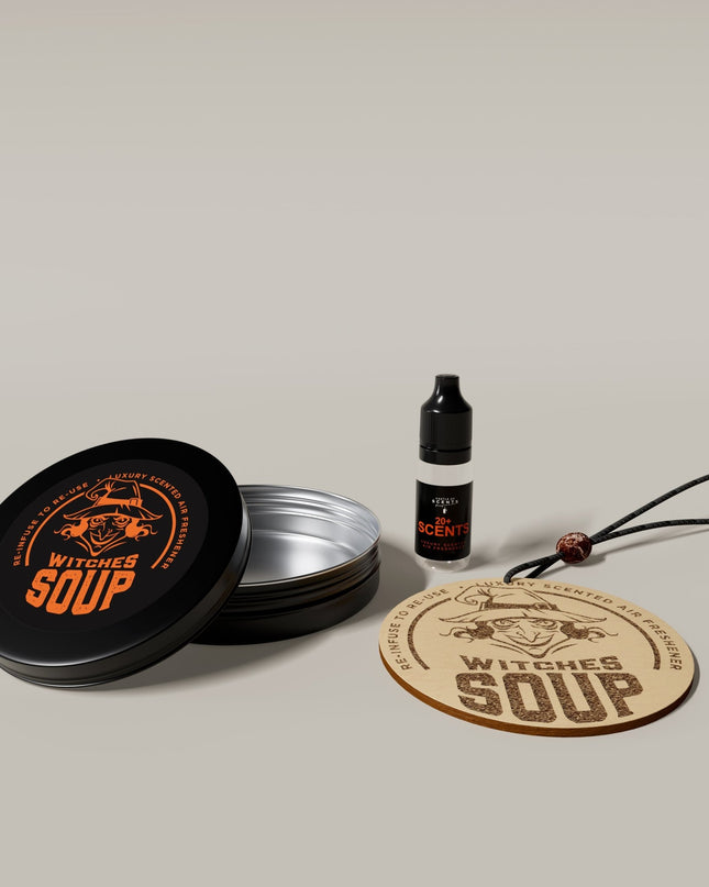 Reusable Car Air Freshener - 'Witches Soup' Design - Castle of Scent Car Air Freshener, Reusable Air Fresheners for Cars